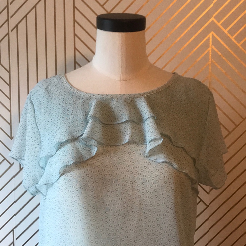 Loft Sheer Ruffle Top - Picture 3 of 3